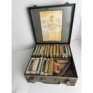 Vintage Davis Safety Division Metal First Aid Kit With Supplies & Instructions